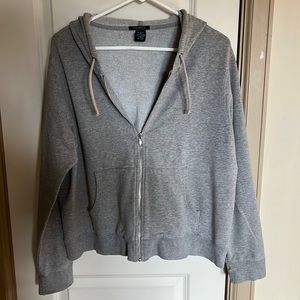 Gap Stretch XL zip up gray sweatshirt